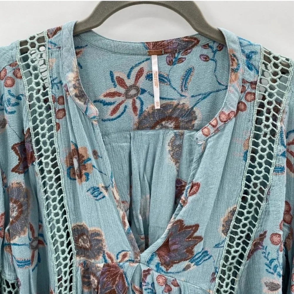Free People Just the Two of Us Floral Boho Dress/Tunic Xsmall - Picture 9 of 9